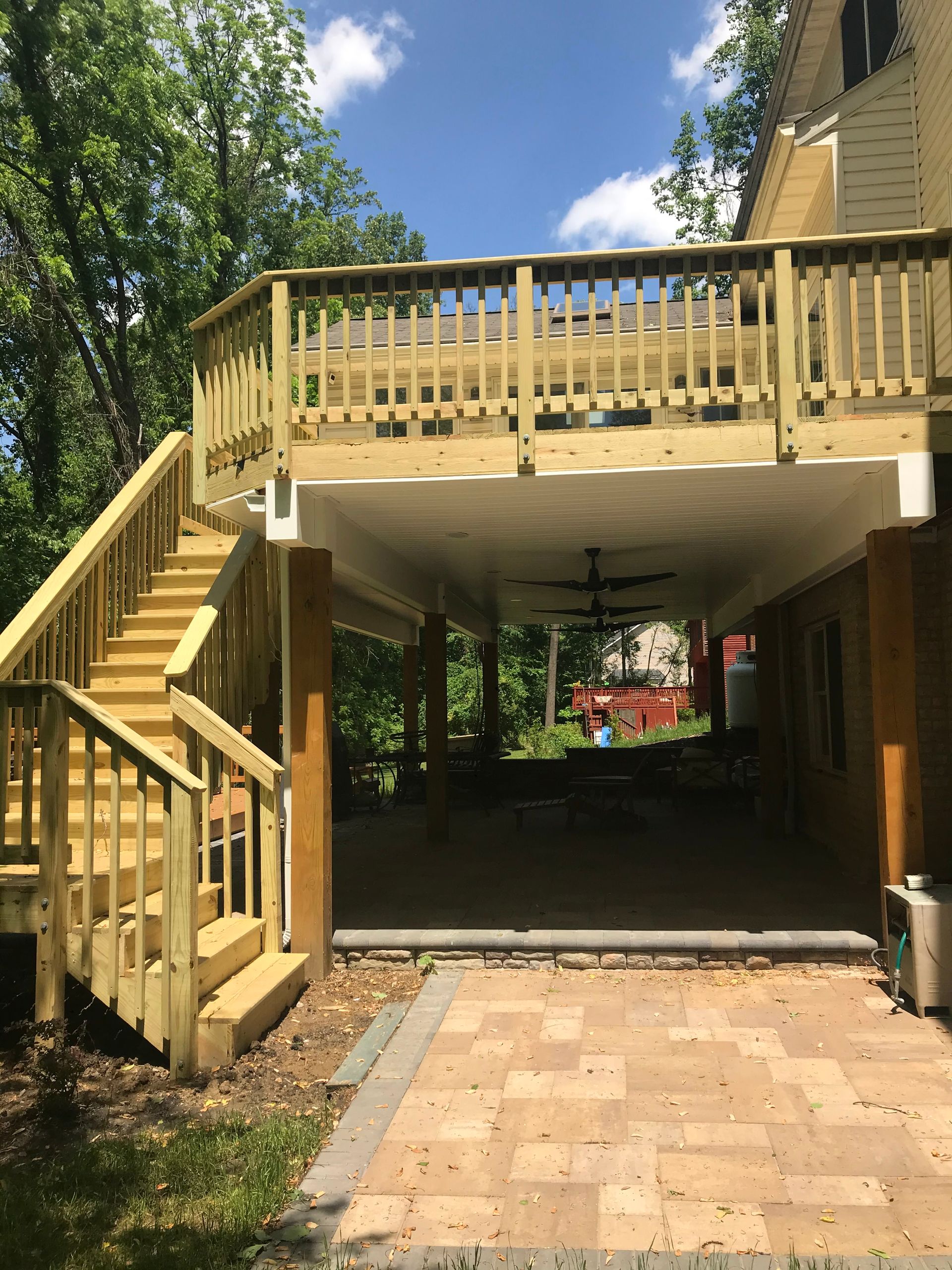 stairs going to deck