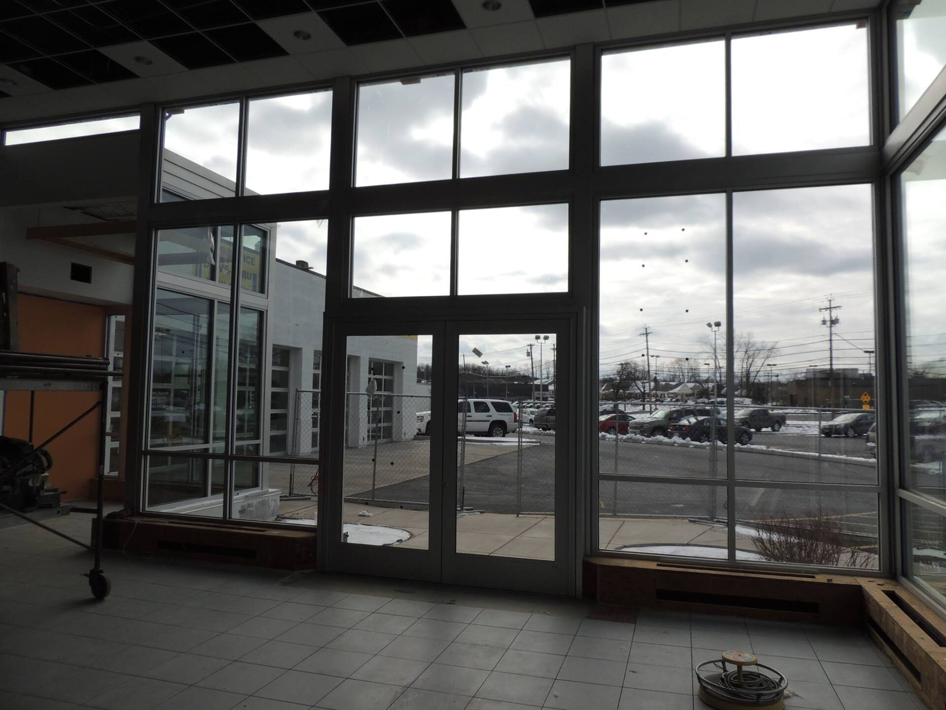 Commercial glass window