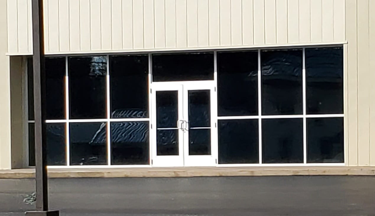 Commercial glass window