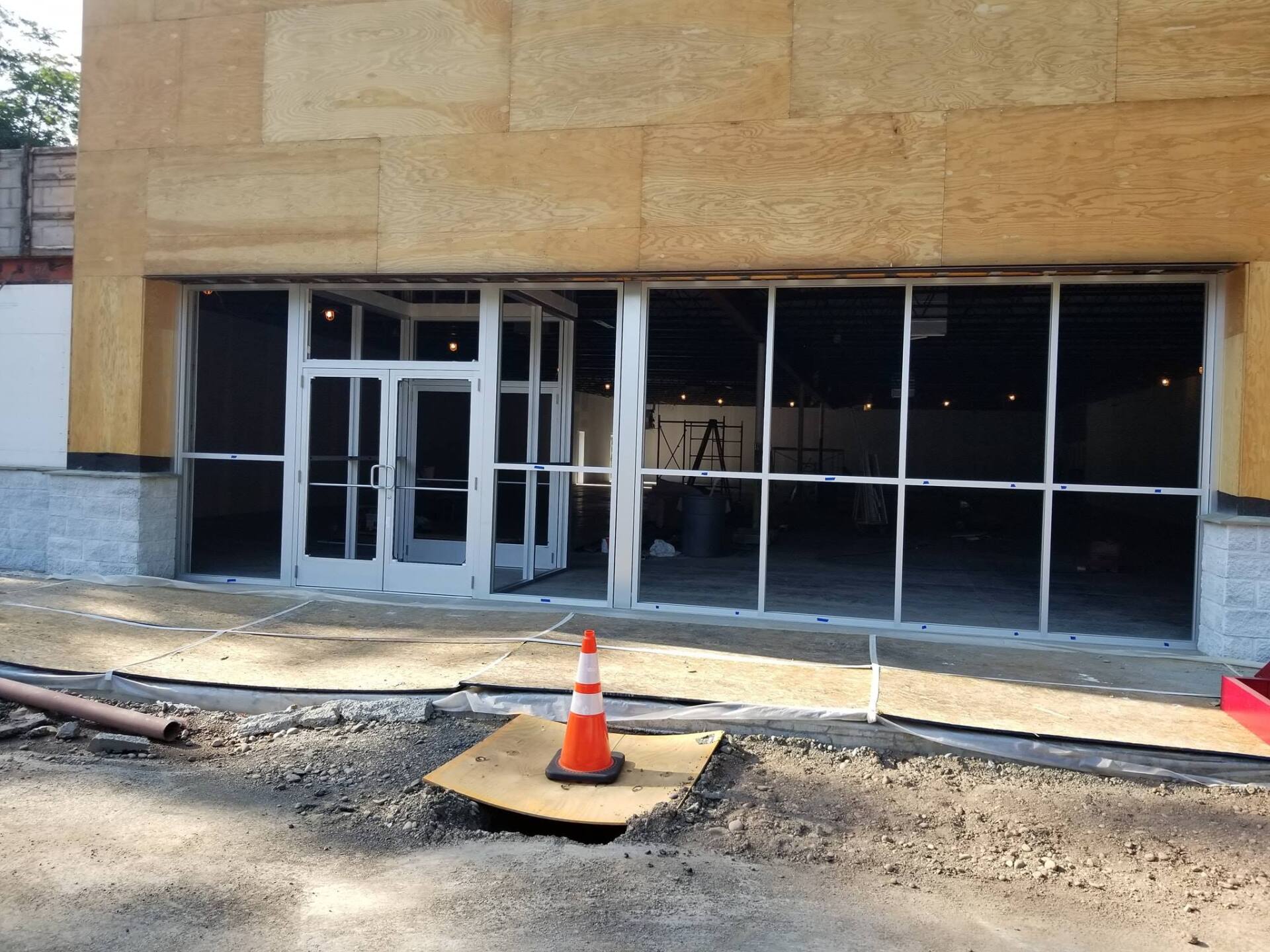 Commercial glass window