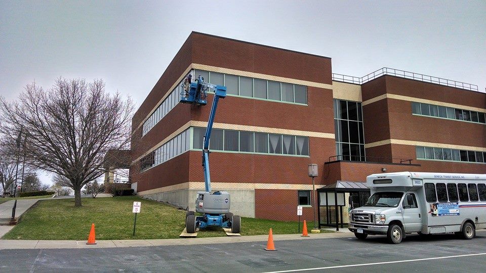 Commercial glass window