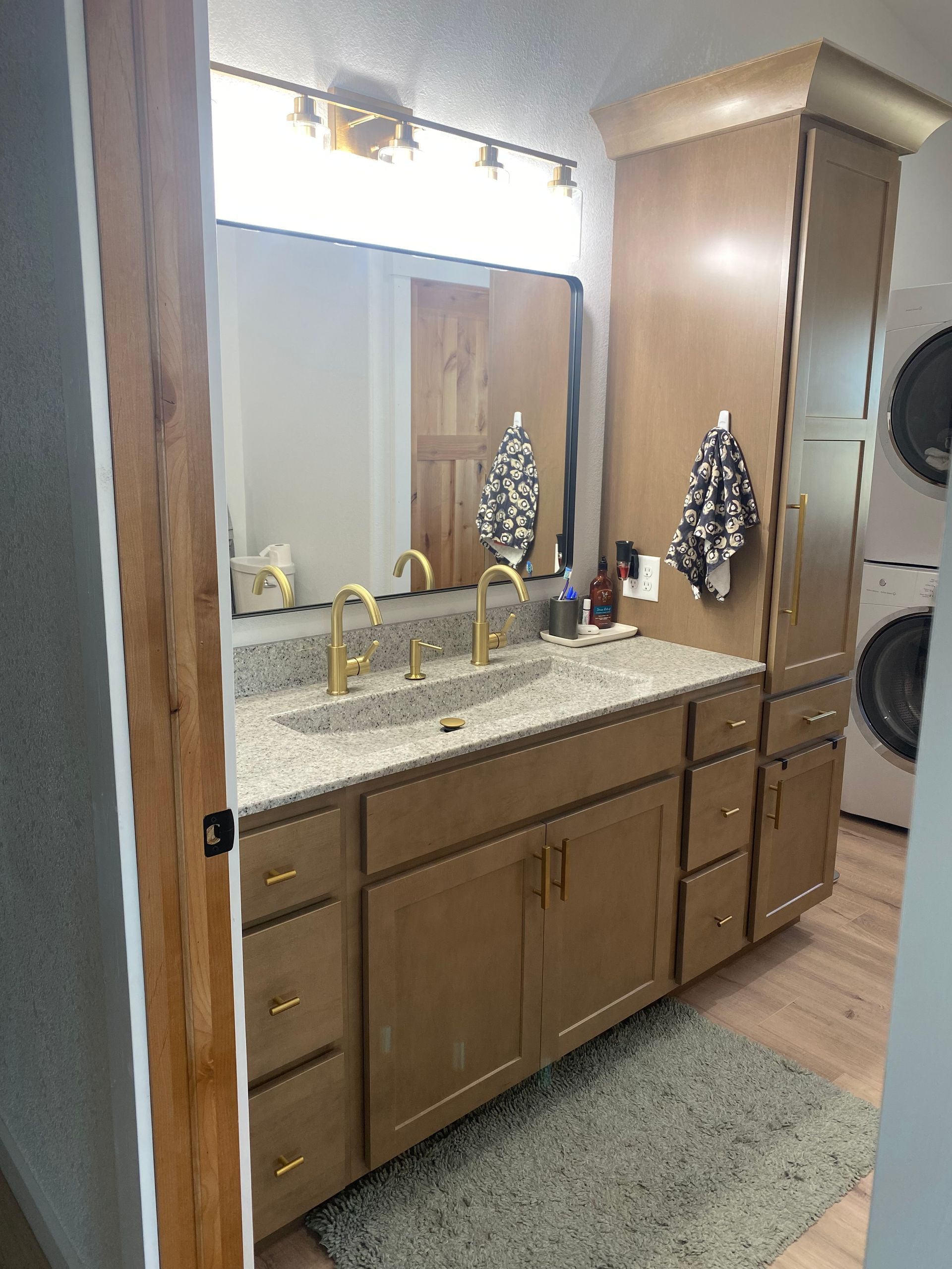Bathroom with cabinets
