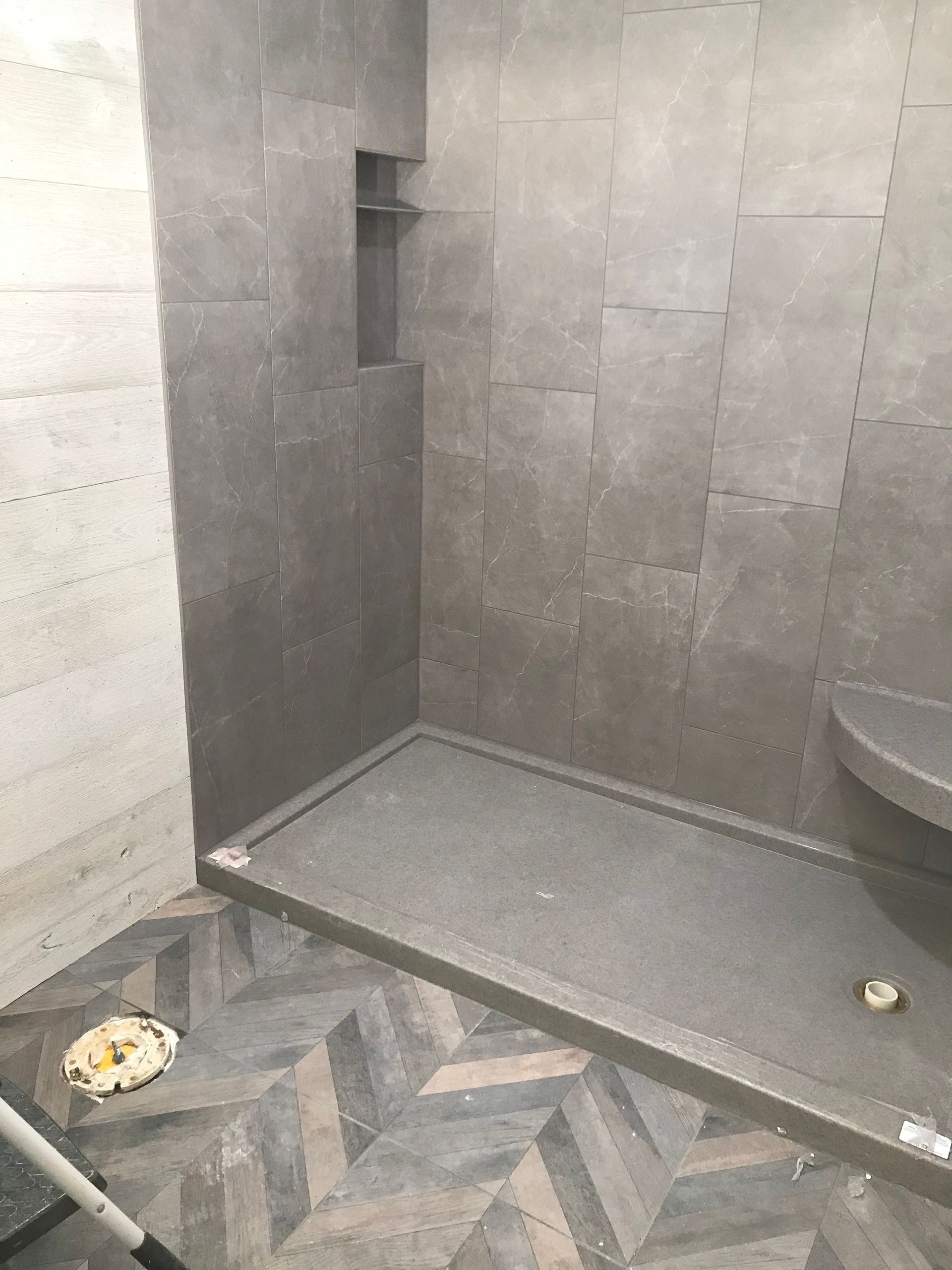 Shower room tiles