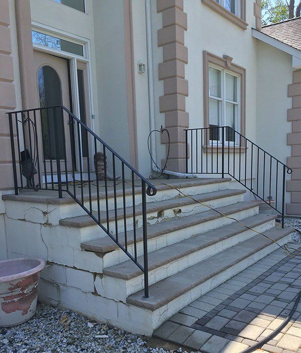 Front door stair railing