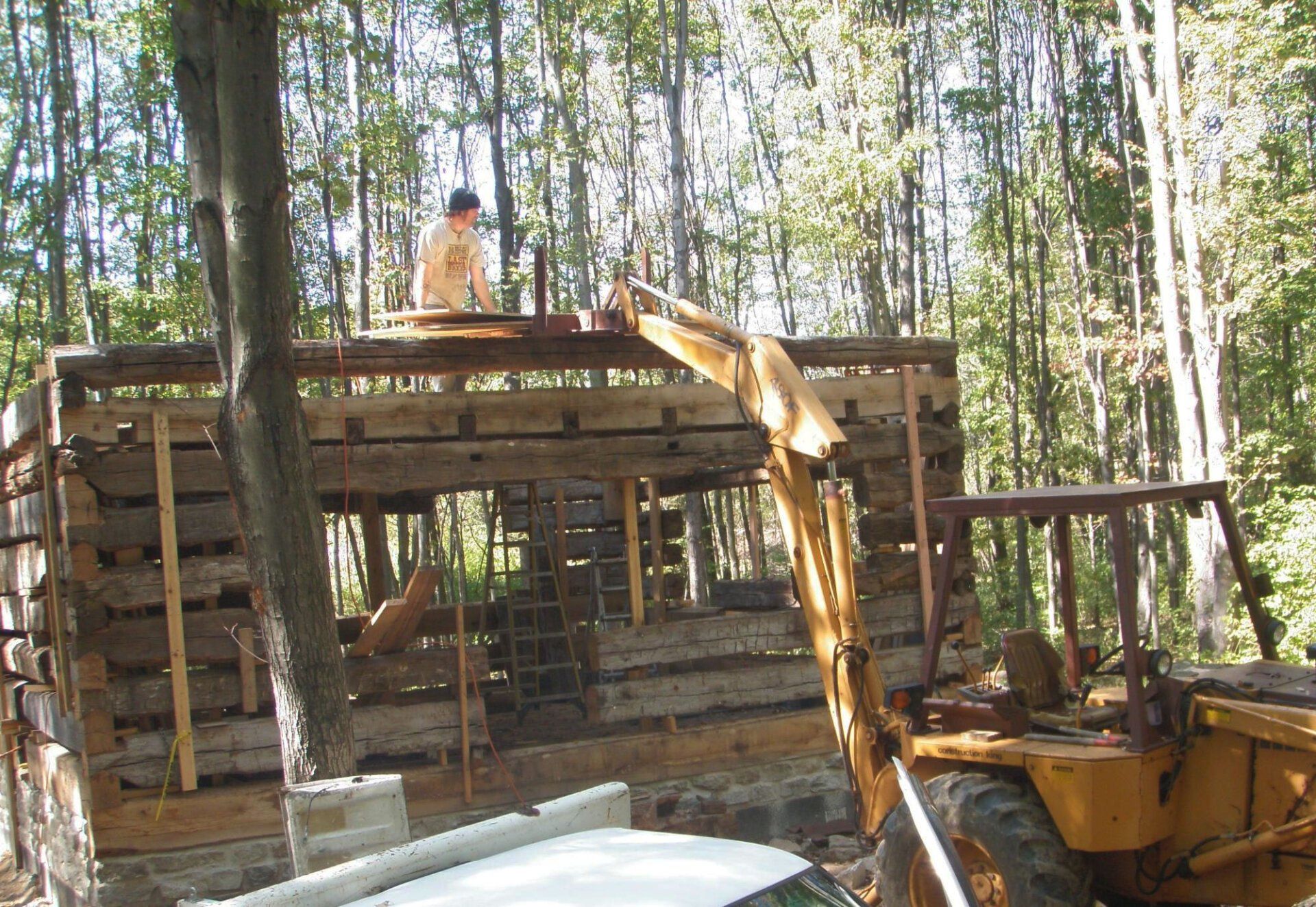 Log house under renovation