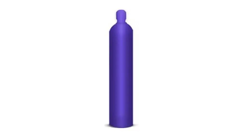 Purple bottle standing upright on a white background