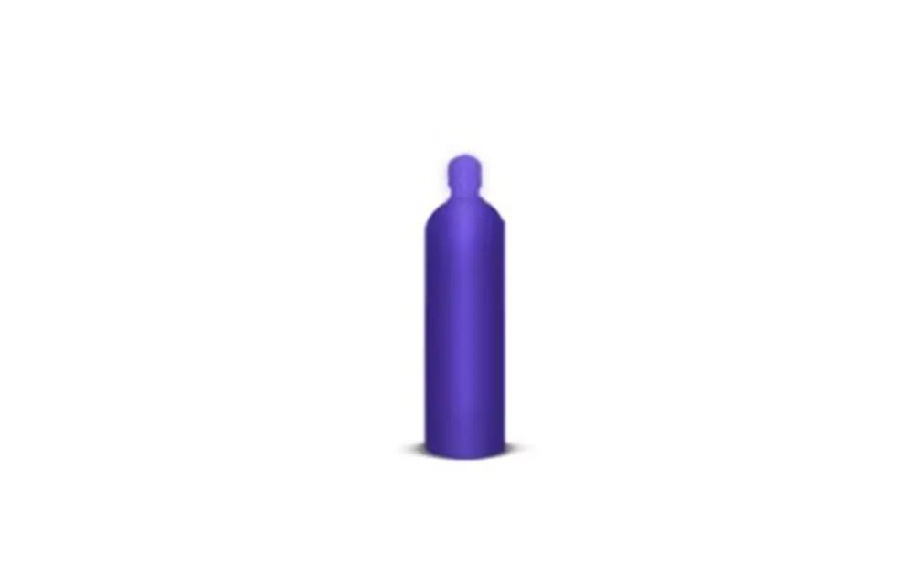 Purple bottle-shaped object on a white background