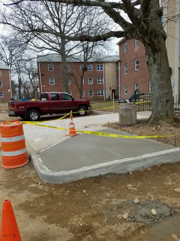 concrete curbing
