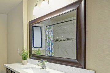 Large bathroom mirror