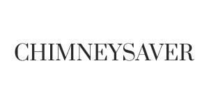A black and white logo for chimneysaver on a white background.