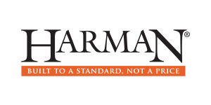 The harman logo is built to a standard not a price