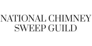 The logo for the national chimney sweep guild is black and white.