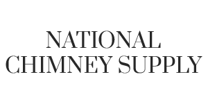 A black and white logo for national chimney supply