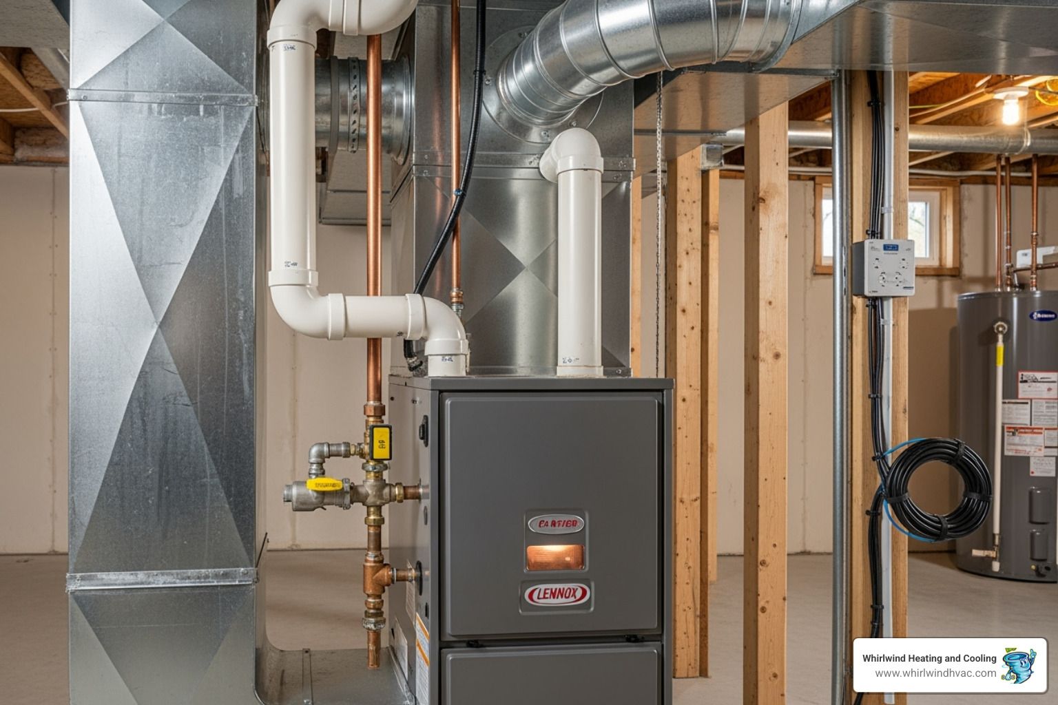 modern high-efficiency furnace - heating installation near me