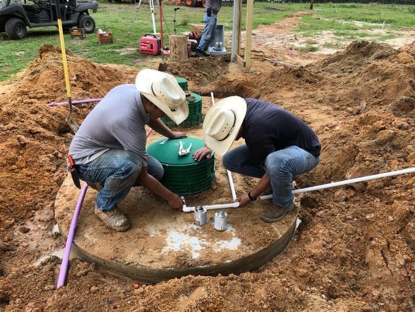 Septic tank installation