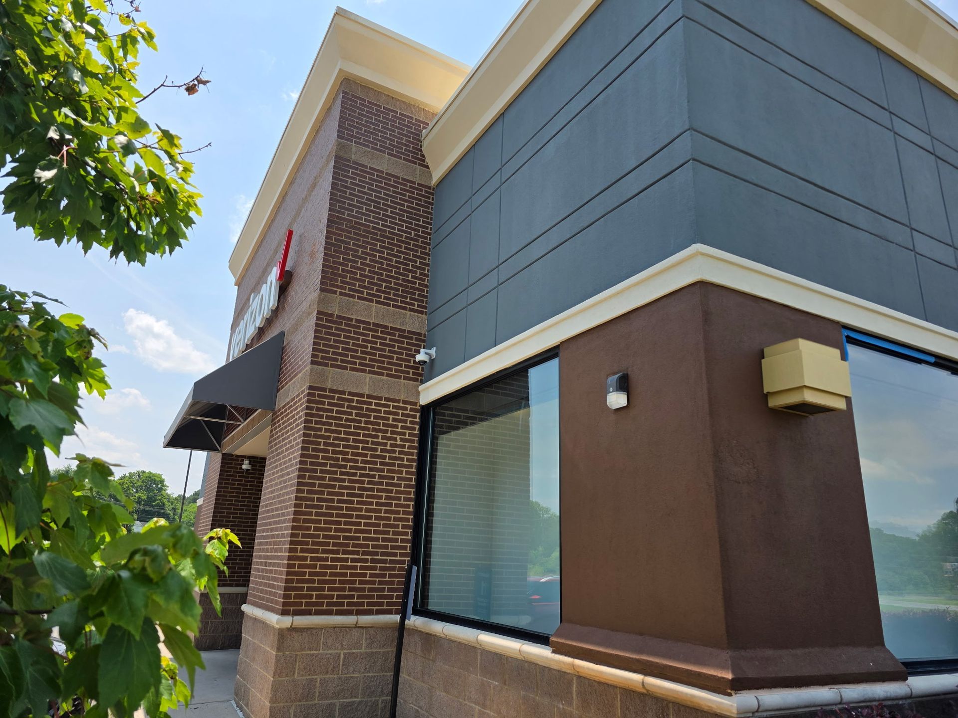 Exterior of a commercial building