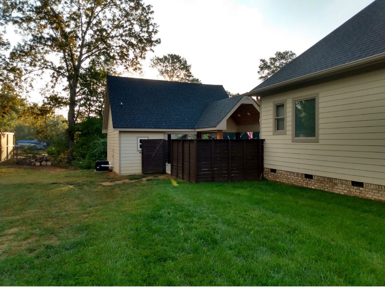 Siding painting before