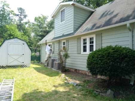Siding painting before
