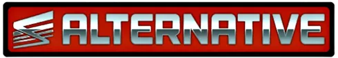 Red and black &ldquo;ALTERNATIVE&rdquo; logo in a rectangular banner