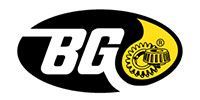BG logo in black and yellow with a gear icon on a white background