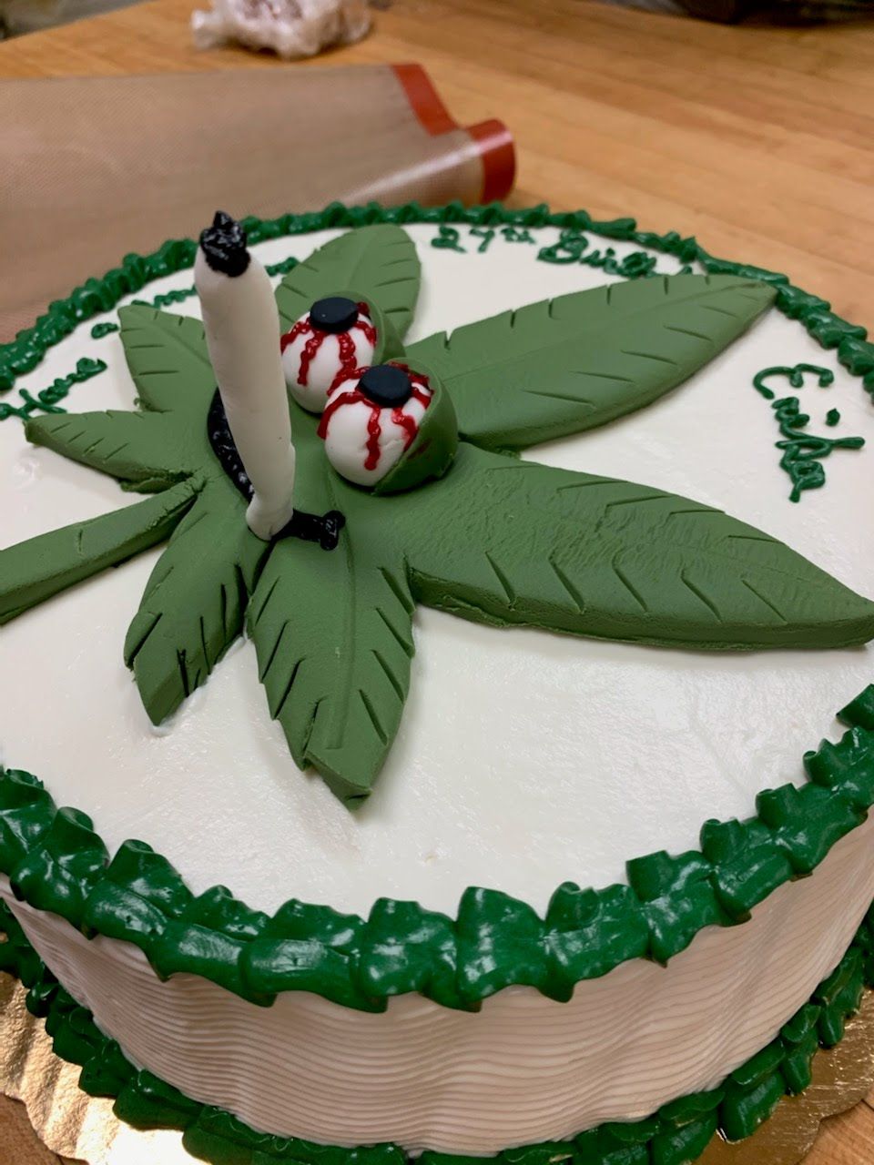 MJ cake side view