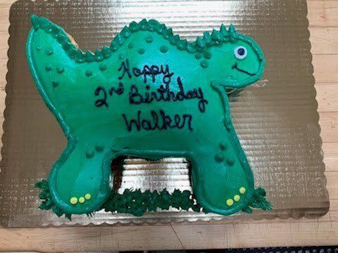 Dinosaur cake for walker
