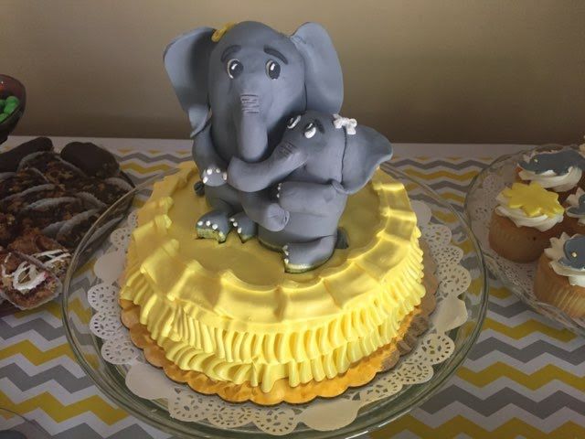 Mom and baby elephants