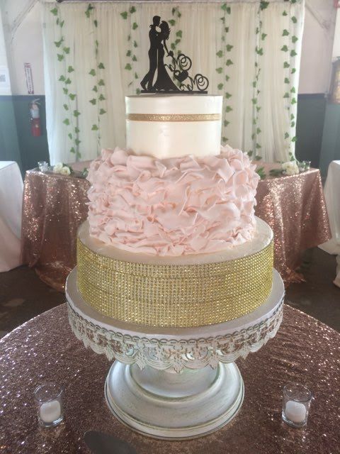 Rose and gold 3 tier wedding