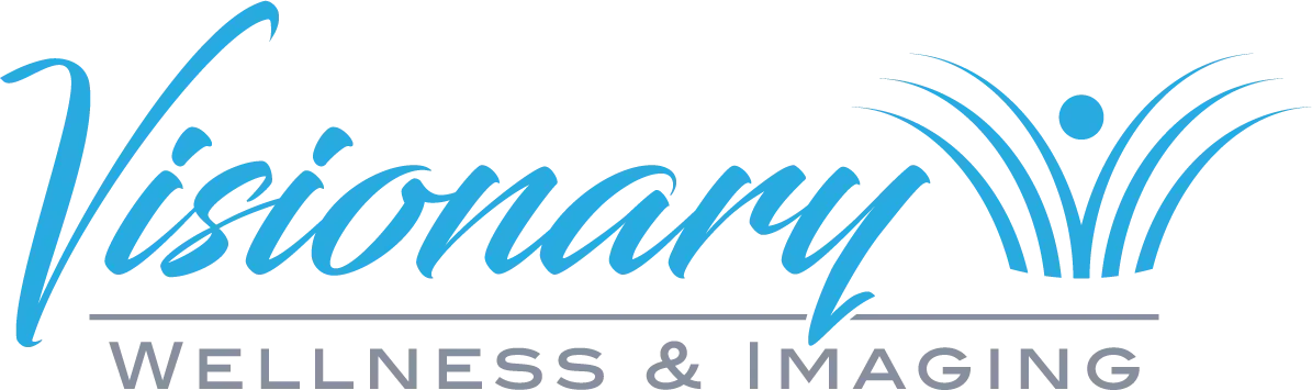Logo for Visionary Wellness & Imaging: script font 