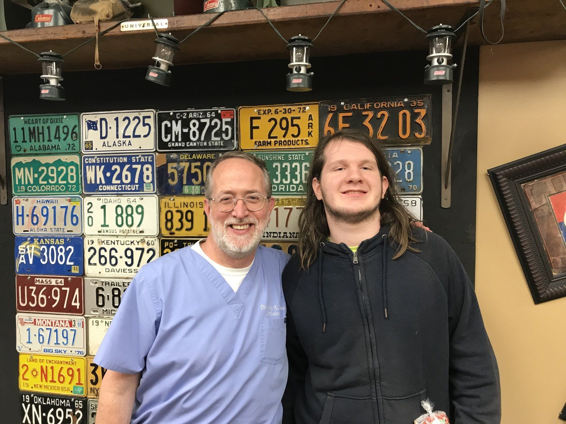Dr. Coleman and patient after braces