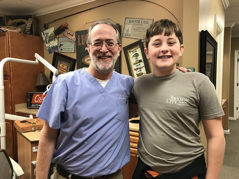 Dr. Coleman and patient before braces