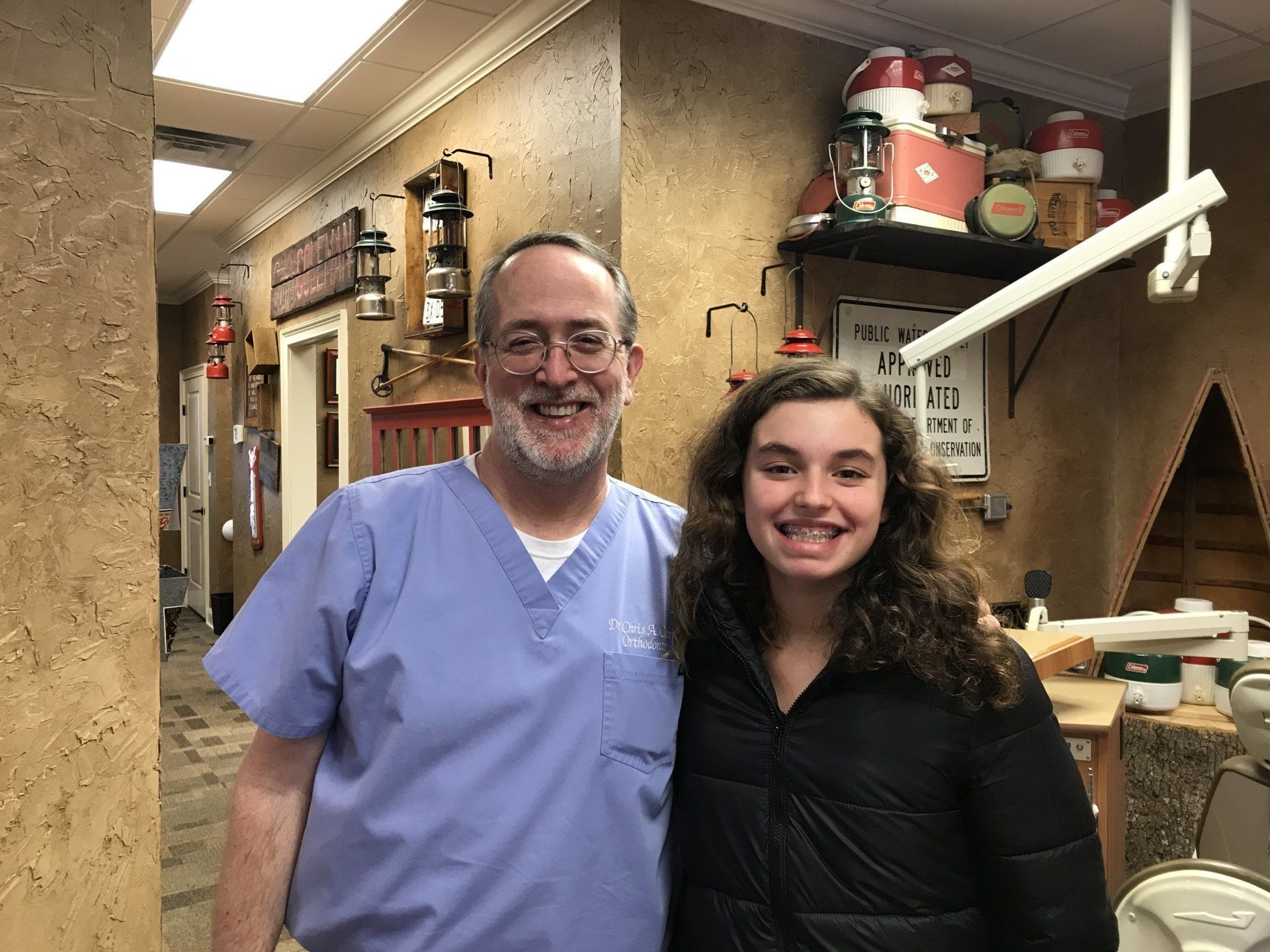 Dr. Coleman and patient before braces