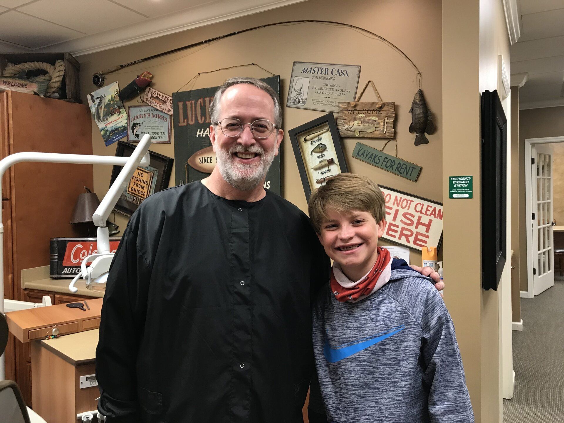 Dr. Coleman and patient before braces