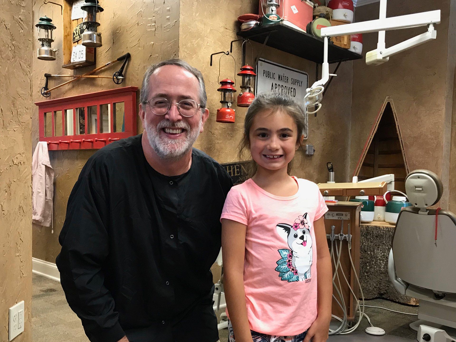 Dr. Coleman and patient before braces