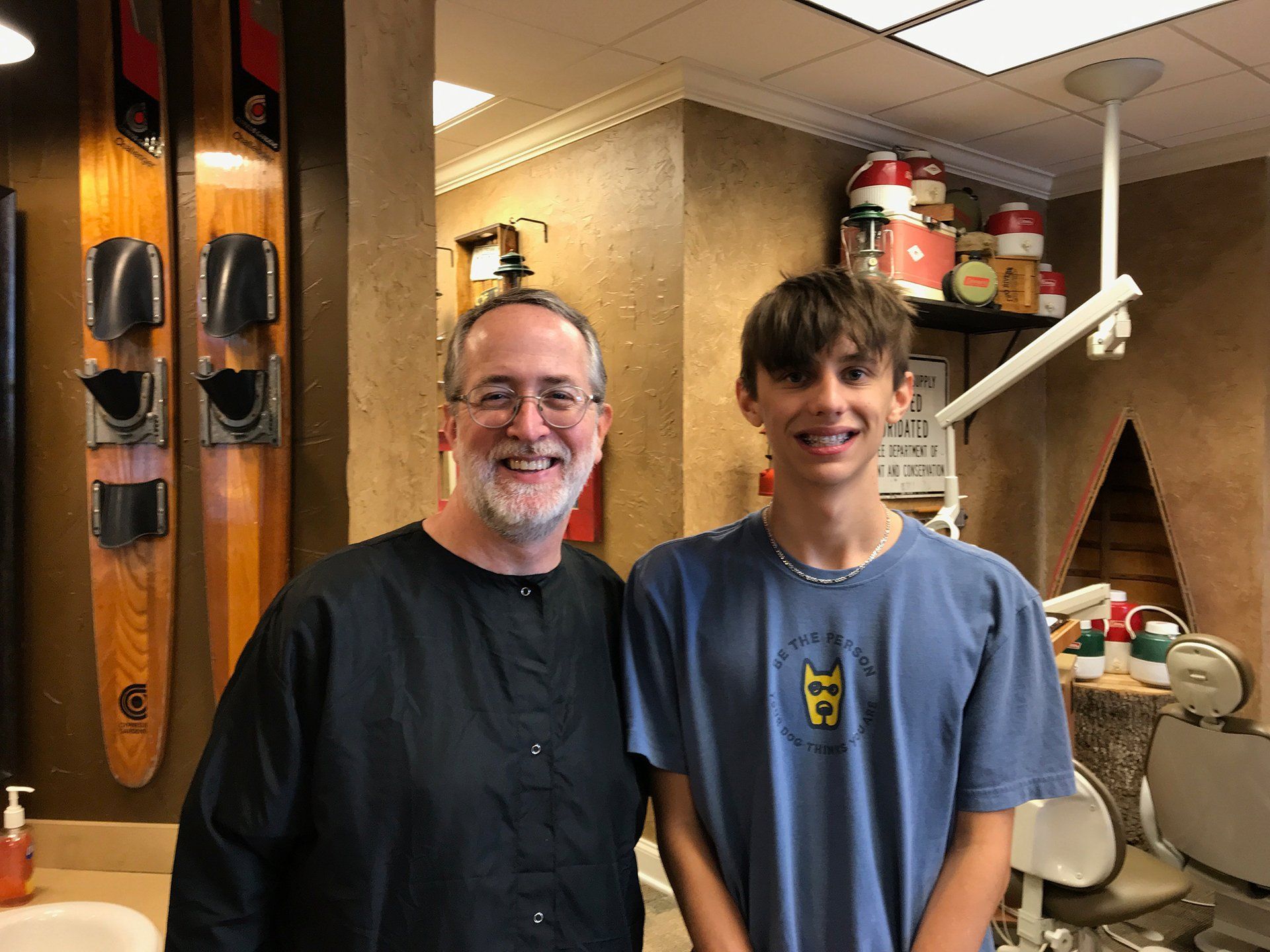 Dr. Coleman and patient before braces