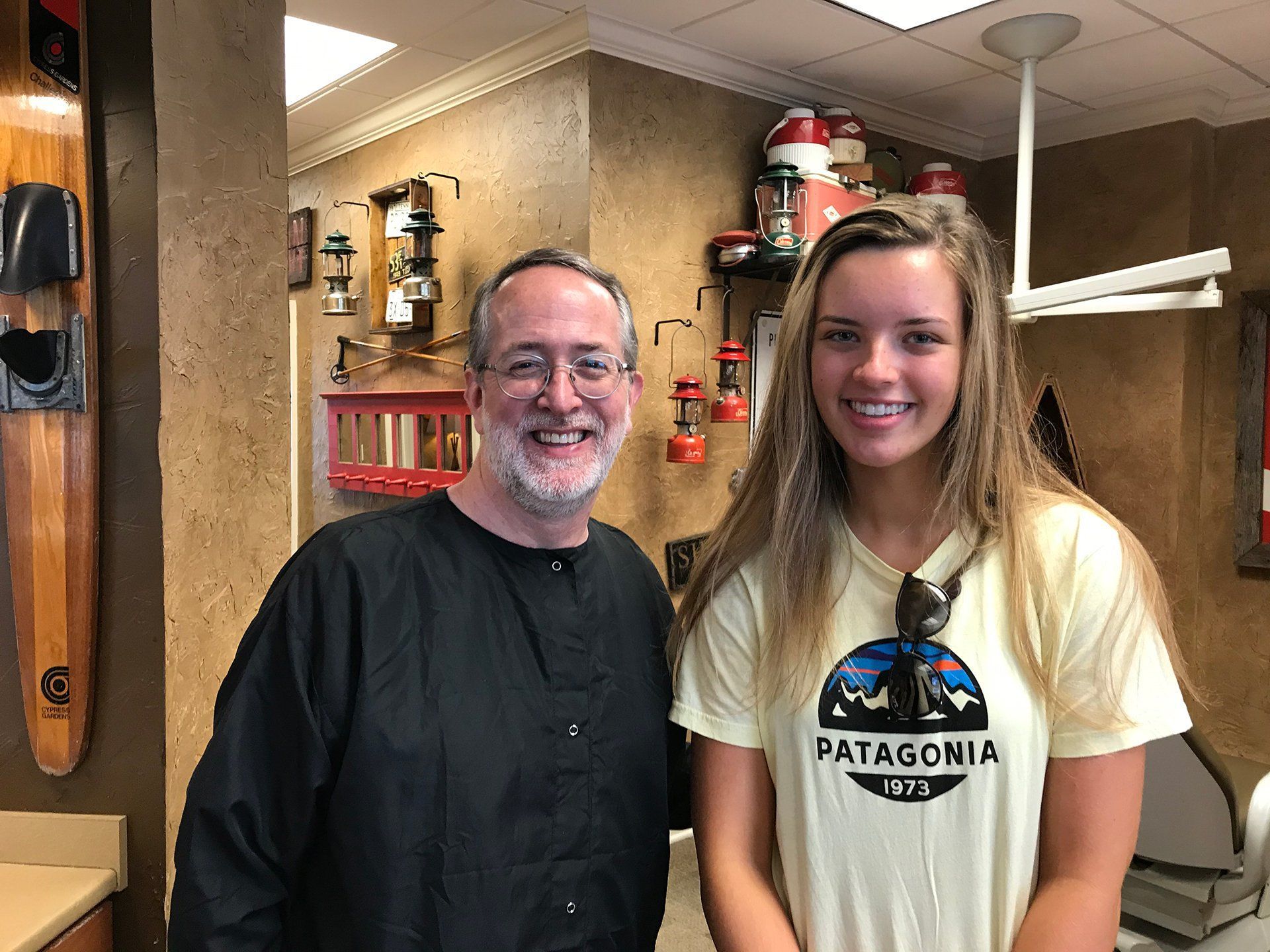 Dr. Coleman and patient before braces