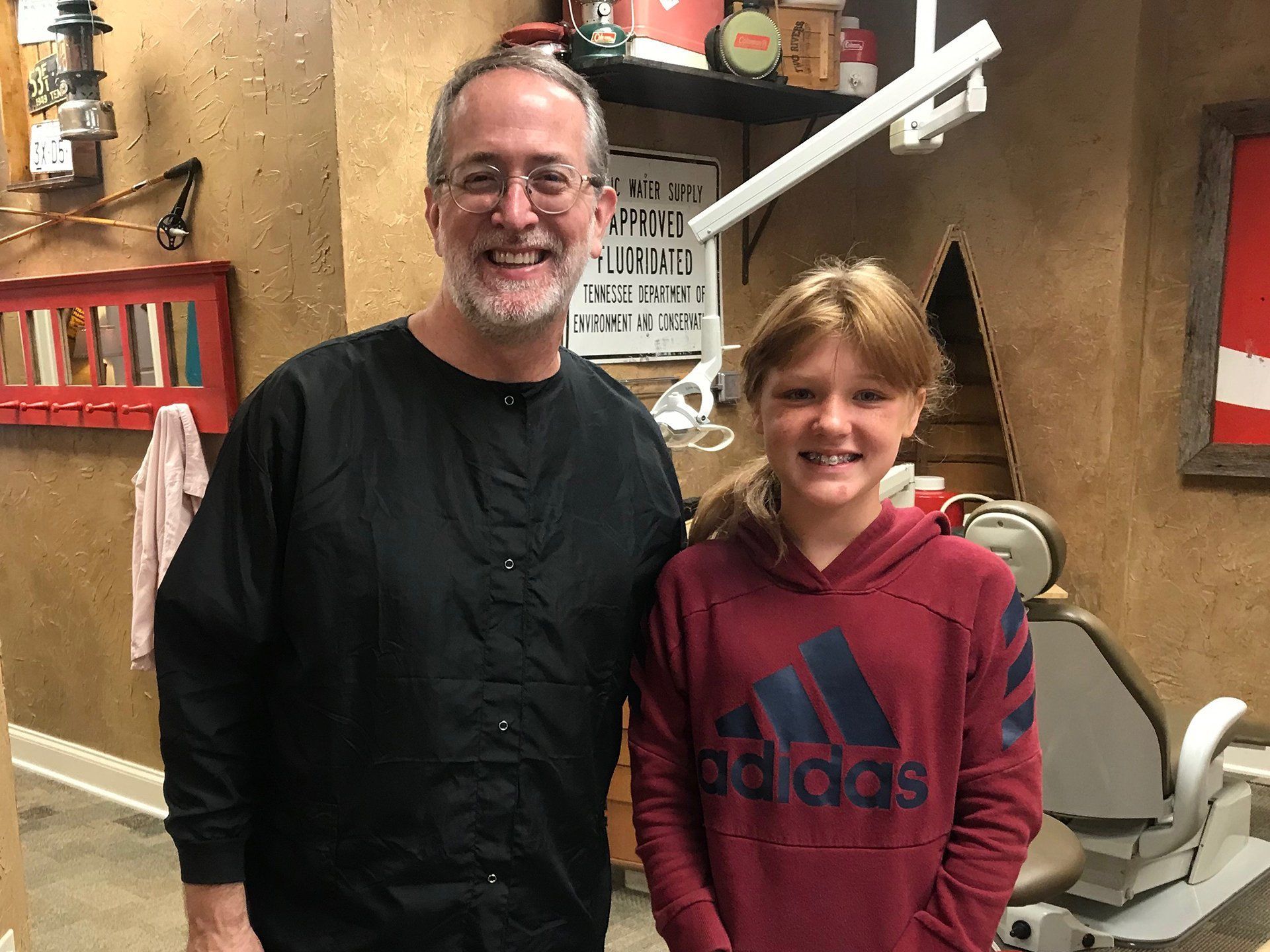 Dr. Coleman and patient before braces