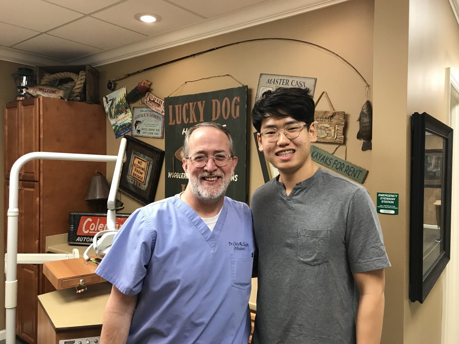 Dr. Coleman and patient before braces