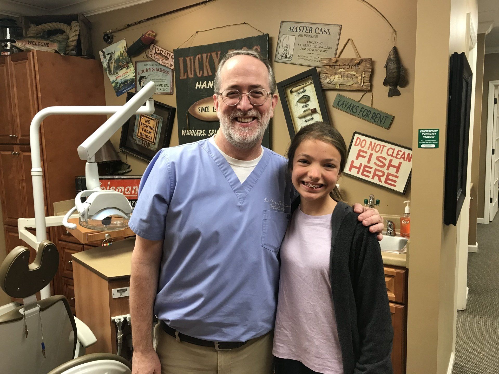 Dr. Coleman and patient before braces