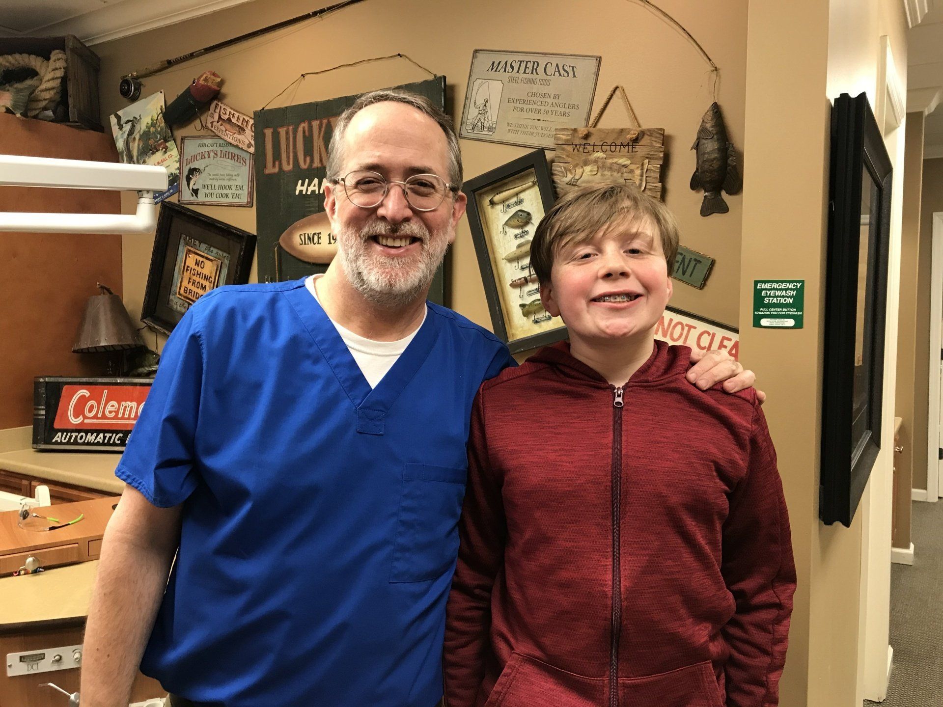 Dr. Coleman and patient before braces