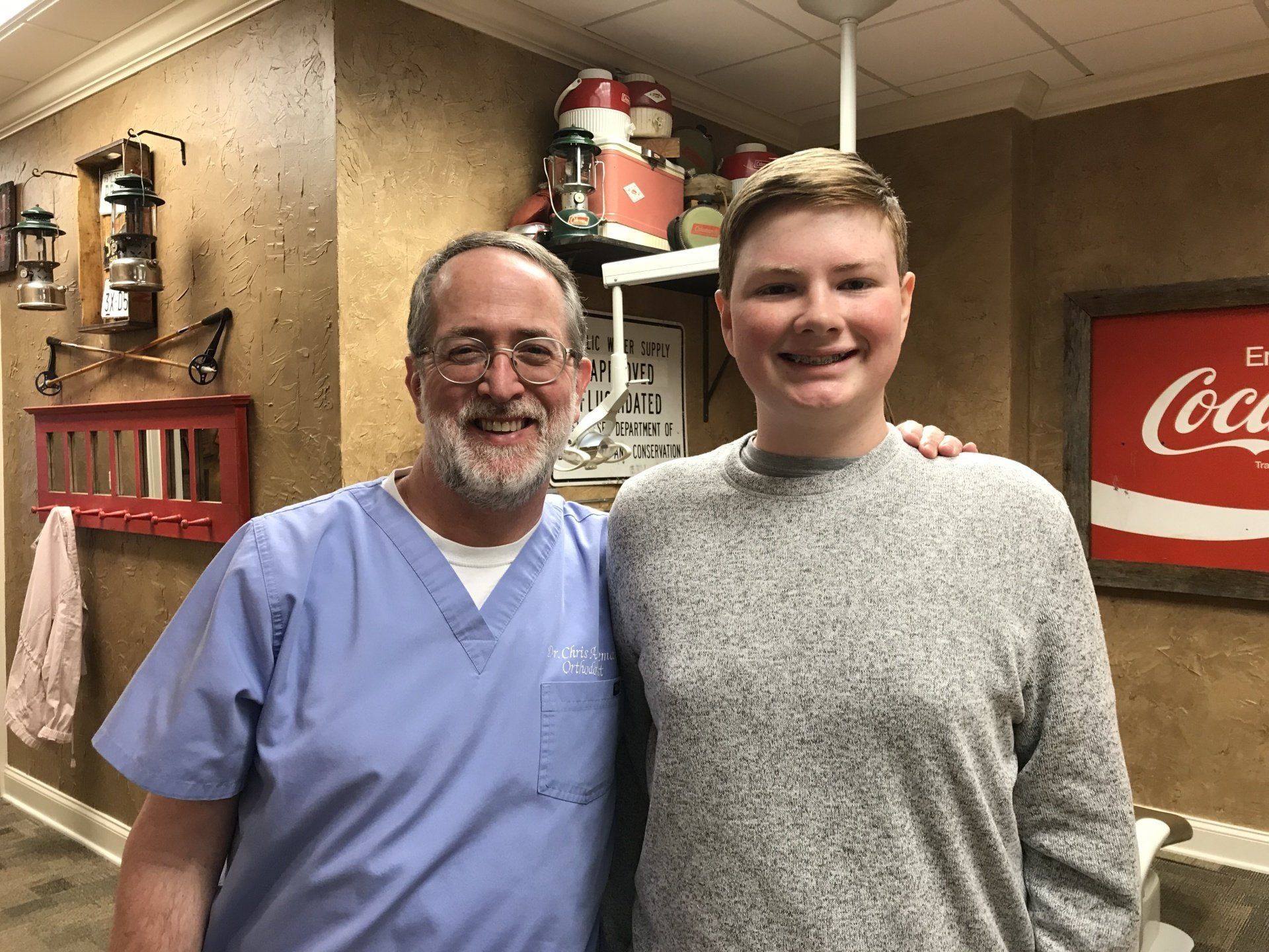 Dr. Coleman and patient before braces