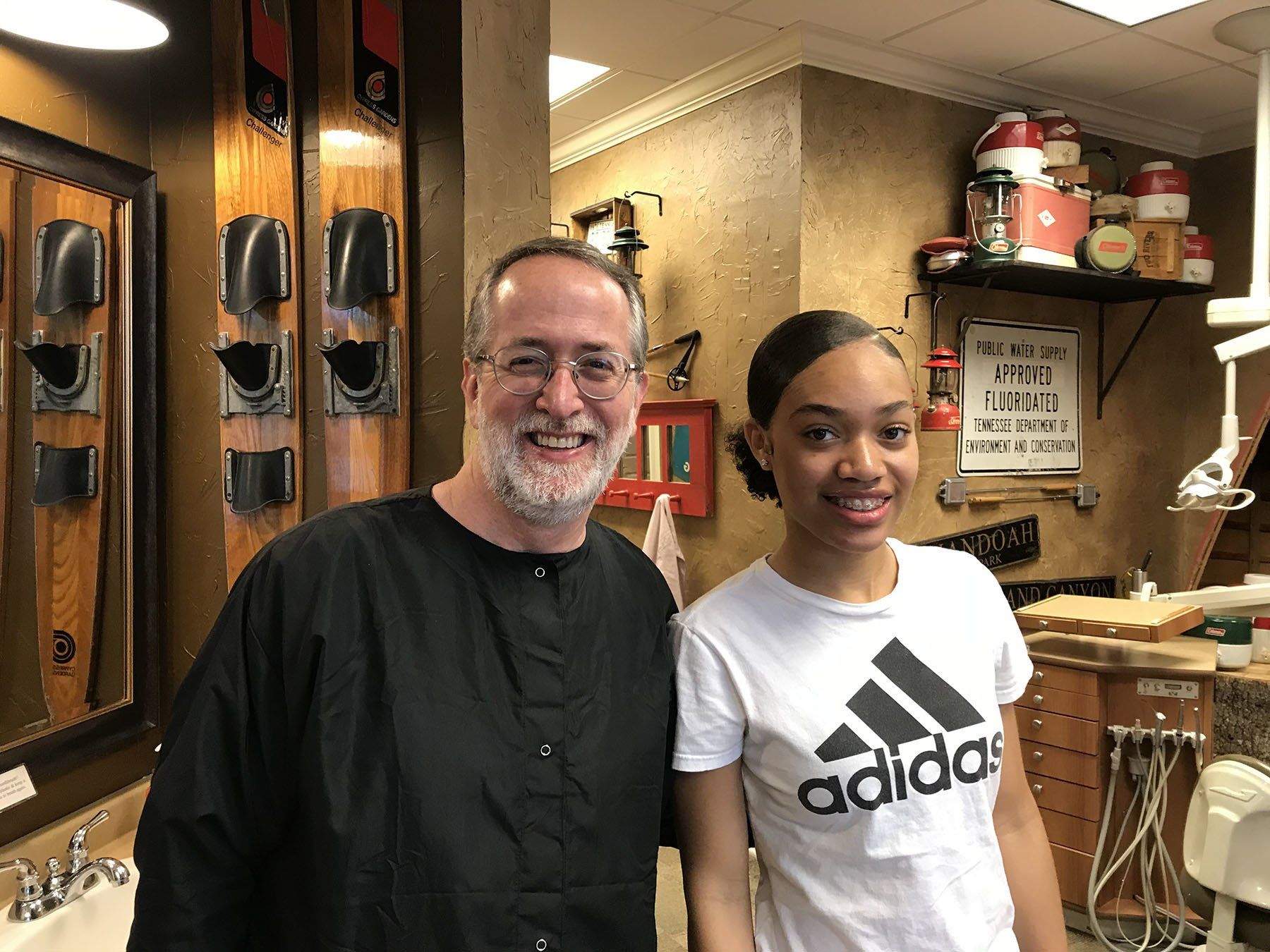 Dr. Coleman and patient before braces