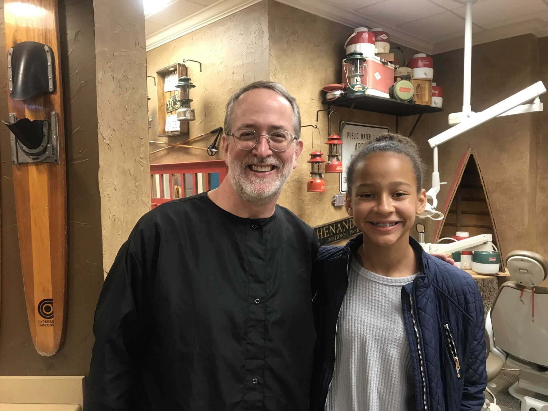 Dr. Coleman and patient before braces