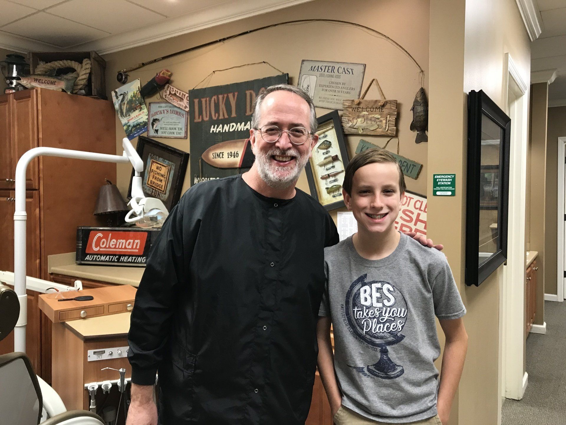 Dr. Coleman and patient before braces