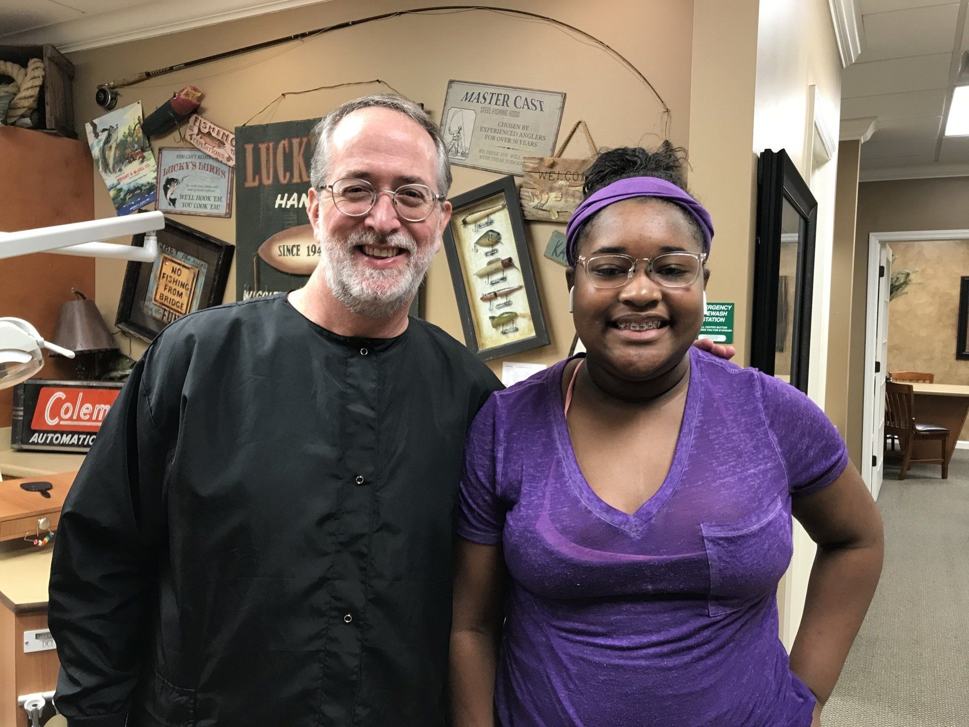 Dr. Coleman and patient before braces