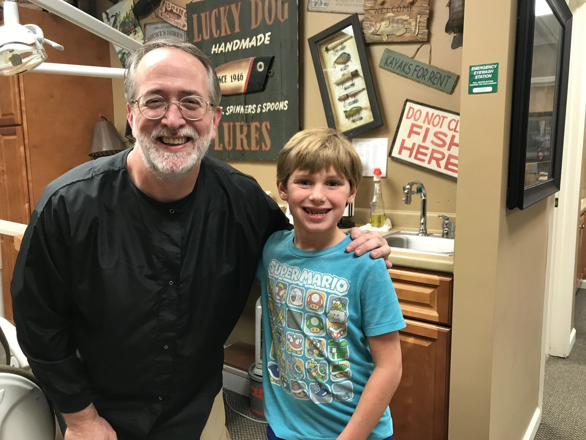 Dr. Coleman and patient before braces