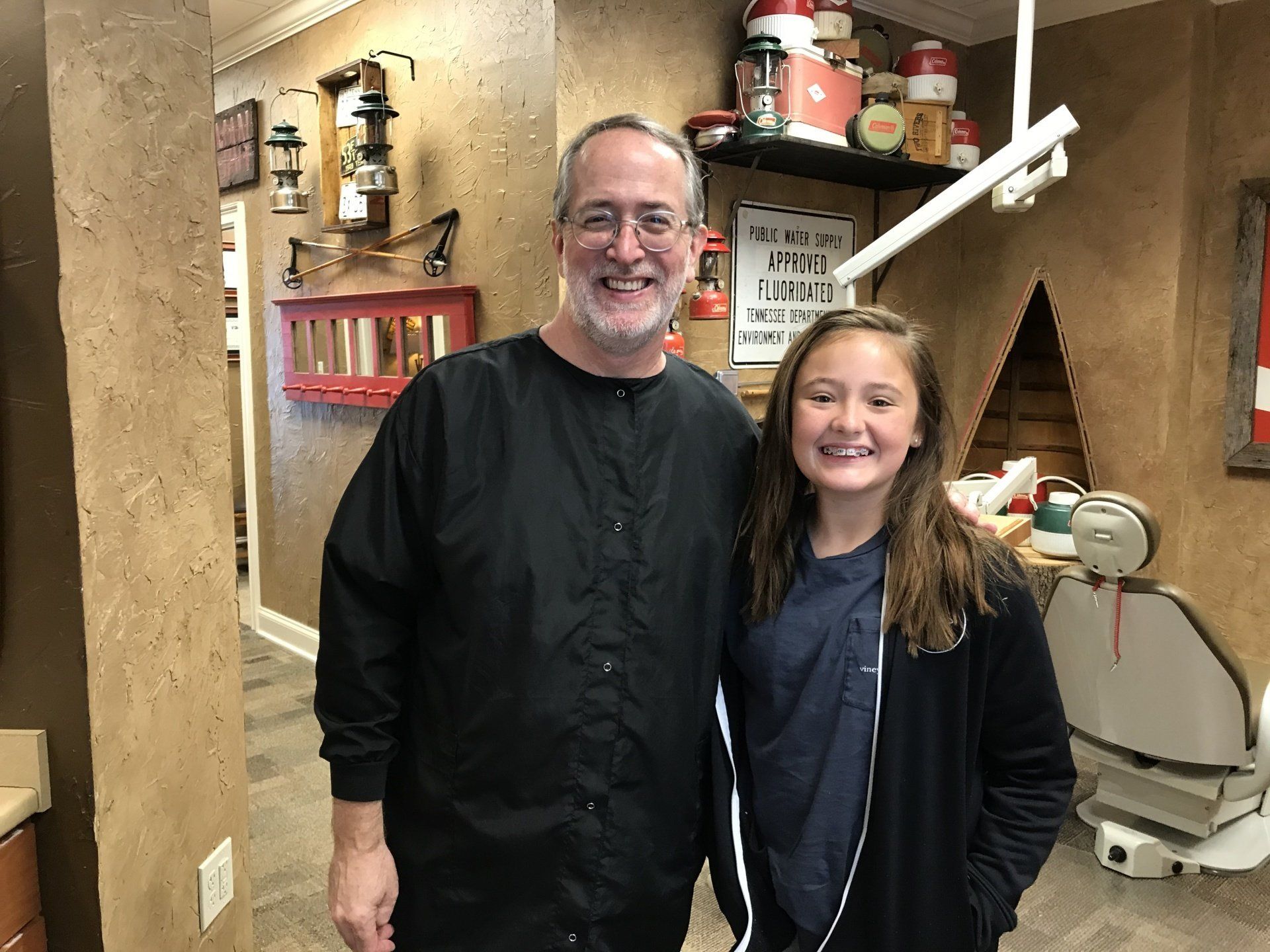 Dr. Coleman and patient before braces