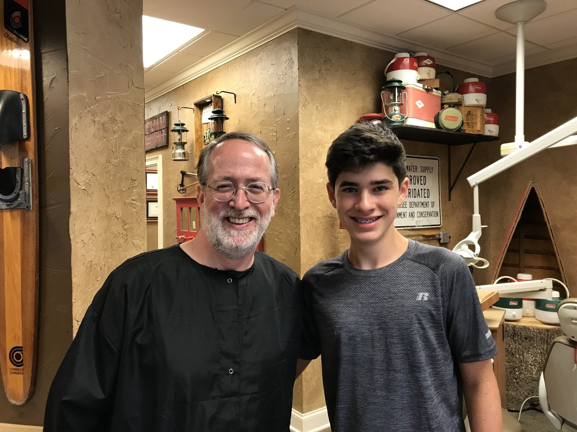 Dr. Coleman and patient before braces