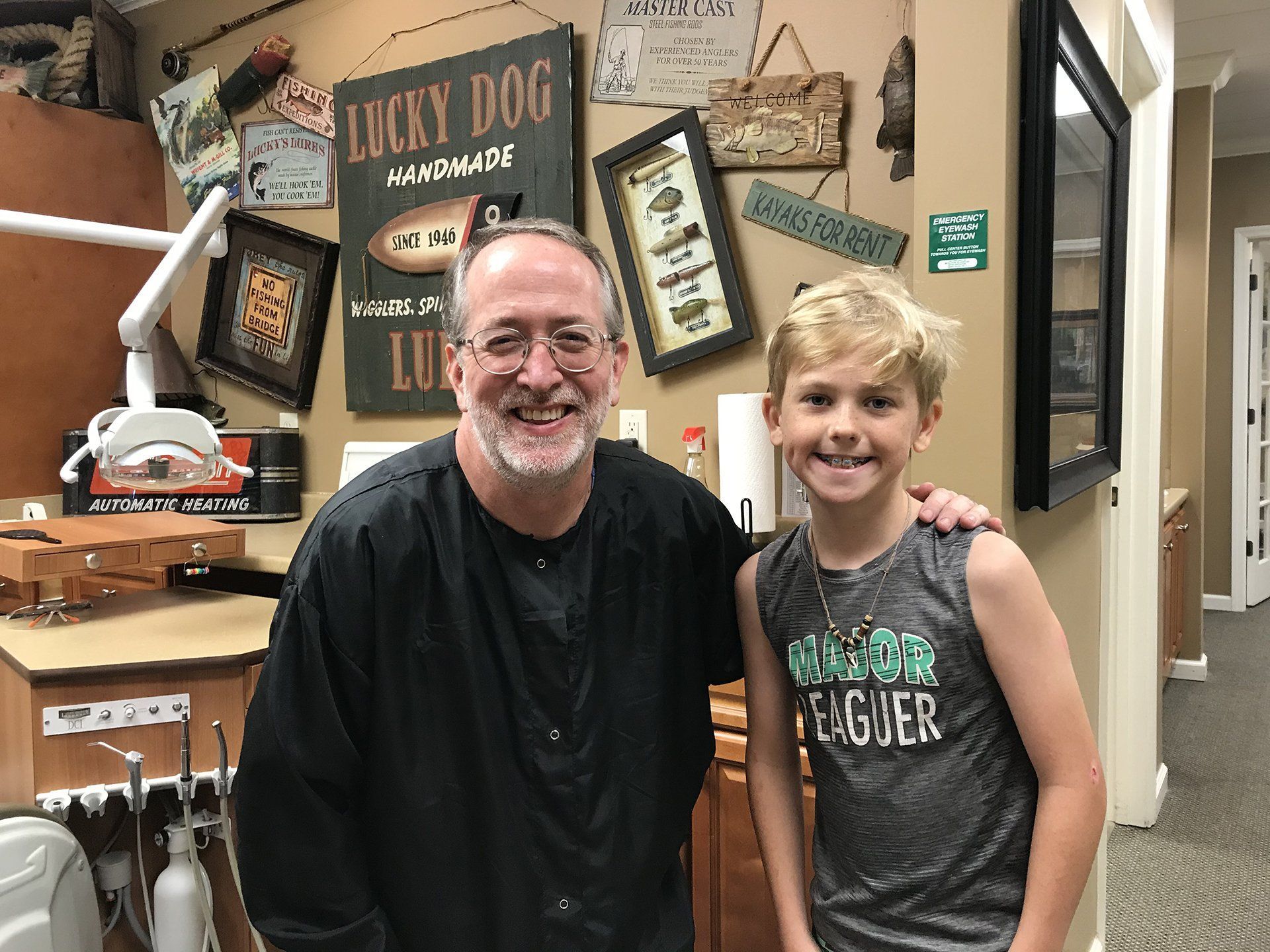 Dr. Coleman and patient before braces