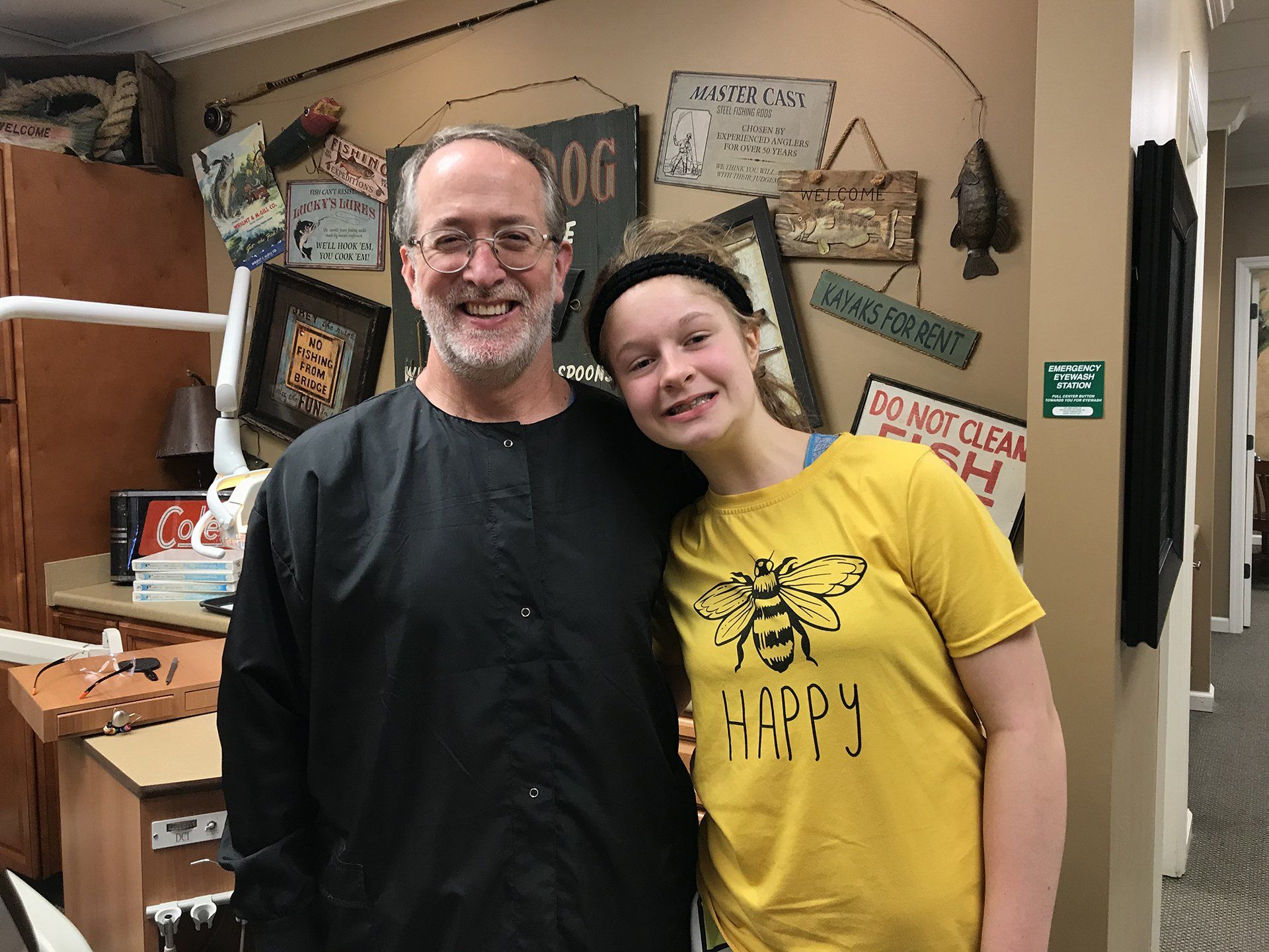 Dr. Coleman and patient before braces